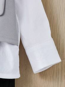 Baby Boy Bow Detail 2 In 1 Top & Pants - Grey - View 5