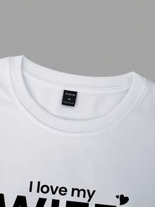 Manfinity Homme Men Plus Slogan Graphic Tee - White - View 5
