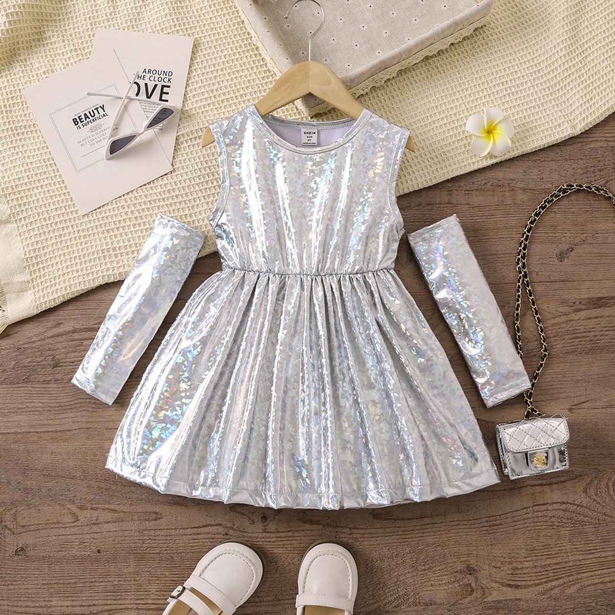 Vestido casual elegante y de moda para niñas, adecuado para fiestas, la escuela y viajes, perfecto para primavera, verano y otoño, versátil, clási
