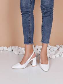 女士高跟鞋泵 - 白色 - 查看 6