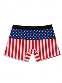 Men American Flag Print Boxer Brief - Multicolor - View 2