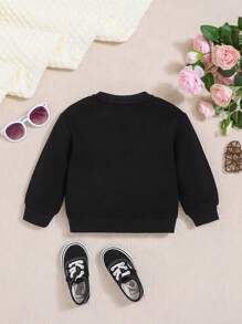 SHEIN Bluza z grafiką dla dziewczynek z literami i figurami