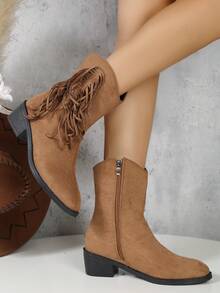 Botas De Moda Para Mujer - Marrón - Ver 3