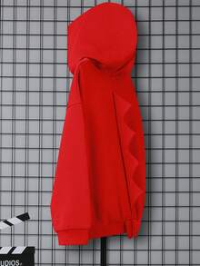 SHEIN 青少年男孩卡通图案卫衣 - 紅色 - 查看 10