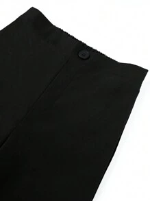 SHEIN Tween Boy Casual Single-Button School/Commute/Daily Wear Long Pants Chic Outfits For Autumn/Winter