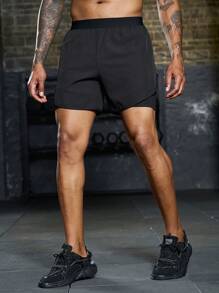 Manfinity Sport Corelite Men Wrap 2 In 1 Sports Shorts Men Gym Shortsmen Gym Shortsrunning Shorts For Mengym Shorts For Menblack Men Shorts