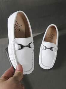 1雙女童四季時尚簡約百搭平底鞋 - 白色 - 查看 2