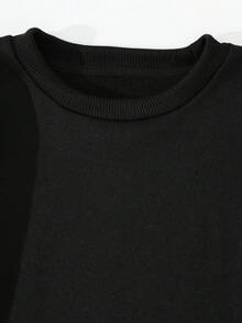 SHEIN EZwear 字母圖案加絨內裏運動衫和短褲