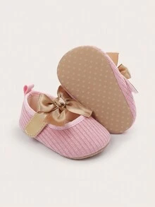 春秋季软底女婴鞋，适合新生儿、学步鞋、公主款 - 粉色 - 查看 2
