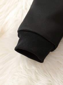 Baby Girl Tie Front Thermal Sweatpants
