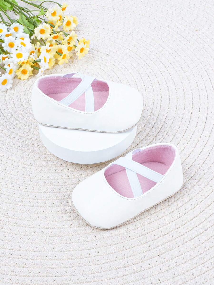 Infant/Toddler Girls' Autumn/Winter Flat Shoes, Simple & Comfortable White - White - View 1