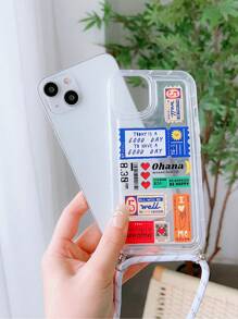 EurekartStudio 包裝標籤印刷透明手機殼帶掛繩