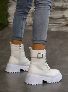 Botas con estilo para mujer - Blanco - Ver 3