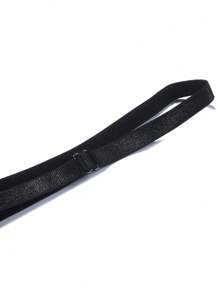 Floral Lace Harness Bra - Black - View 8