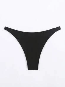 链式比基尼泳裤，适合夏季海滩度假 - 黑色 - 查看 3