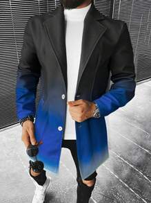 Manfinity LEGND Áo khoác nam có cổ màu ombre có cổ đơn - màu đen - Xem 1