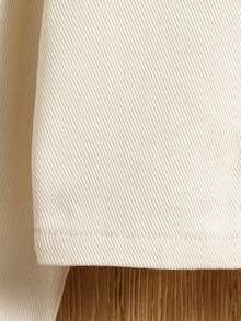 Young Girl Zip Up Denim Jacket - Beige - View 4