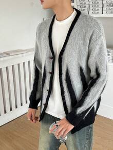 Manfinity Hypemode 男士開襟衫 - 灰色 - 查看 5