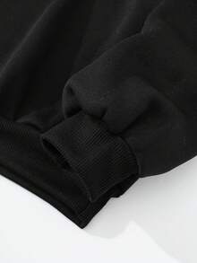 SHEIN EZwear 字母圖案加絨內裏運動衫和短褲