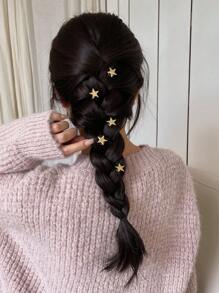 DAZY 5件套星星装饰发饰可爱发夹 - 金色 - 查看 2