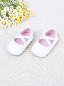 Infant/Toddler Girls' Autumn/Winter Flat Shoes, Simple & Comfortable White - White - View 5