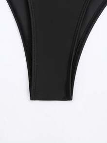 链式比基尼泳裤，适合夏季海滩度假 - 黑色 - 查看 5