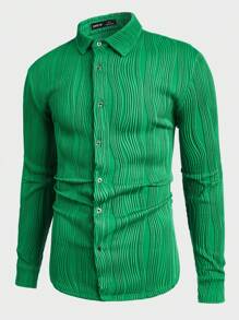 Mainfolk Kemeja Pria Plain Casual - Putih - View 1