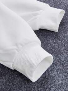 SHEIN LUNE Áo nỉ lót nhiệt in họa tiết Giáng sinh - trắng - Xem 4