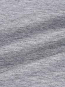 ROMWE MEN Street Life 男士字母和星星印花T恤 - 淺灰色 - 查看 7