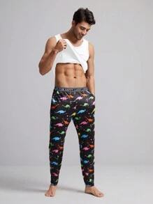 SHEIN Men Solid Ribbed Knit Lounge Tank Top - White - View 4