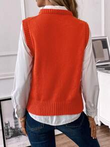 EMERY ROSE Áo len chui đầu màu cam cho nữ mùa xuân - trái cam - Xem 2