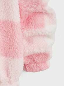 Manfinity VCAY 超大号男士 Buffalo 格子泰迪熊夹克（不含 T 恤） - 粉色 - 查看 3