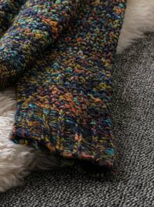 SHEIN LUNE Áo khoác cardigan thả vai Space Dye cỡ lớn - Nhiều màu - Xem 4