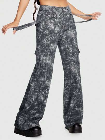 Grunge Punk Ombre Denim Jeans Pants