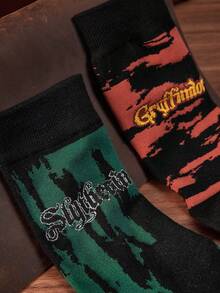 HARRY POTTER X SHEIN 女性長款襪子2,濃烈香調,舒服的,合適的適用於日常穿著 - 彩色 - 查看 9