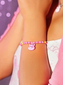 SHEIN X Care Bears 3pcs/set Cute 3d Beaded Bracelets - Multicolor - View 5