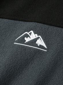 Manfinity Sport Corelite Men Colorblock Zip Up Thermal Lined Fleece Jacket Workout Tops Grey Jacket - Grey - View 7