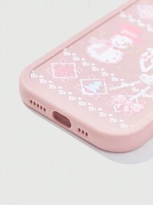 ROMWE Kawaii 1pc Christmas Skeleton Graphic TPU Case Compatible With iPhone - Multicolor - View 3