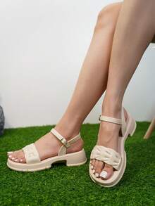 Women's Flat Sandals - Apricot - View 4