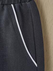 Baby Boy Bow Front 2 In 1 Shirt & Pants - Grey - View 5