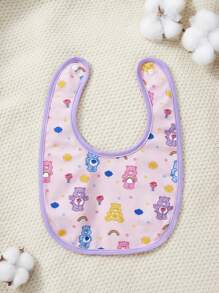 SHEIN X Care Bears 3 包柔软棉质婴儿围嘴，适合流口水的婴儿，礼物 - 彩色 - 查看 8