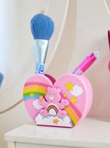 SHEIN X Care Bears Heart-shaped Pink Cosmetic Storage Box With Bear Pattern - Baby Pink - View 2