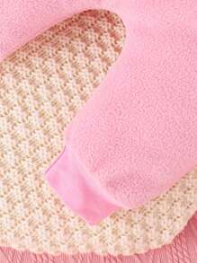 SHEIN Baby Girl Rabbit Print Bodysuit & Pants & Hat - Multicolor - View 3