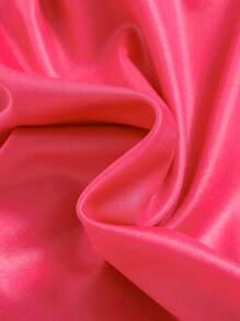 SHEIN 舒適休閒彈性腰專為女嬰設計的褲子,純色彈力長褲 - 粉色 - 查看 3