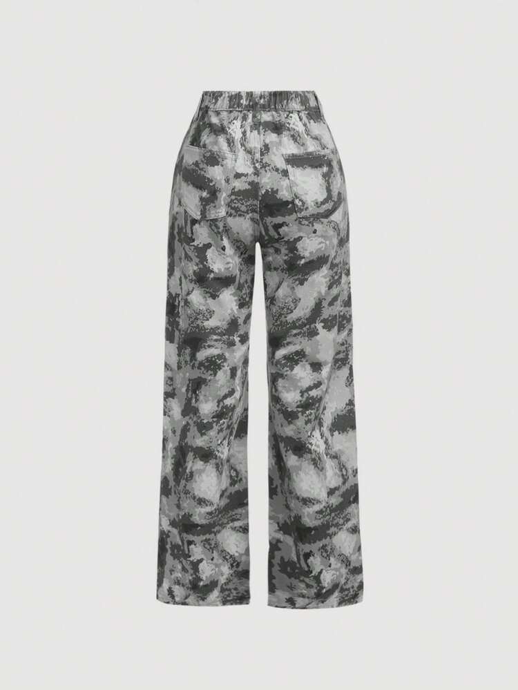 Teen Girl Tie Dye Straight Leg Jeans