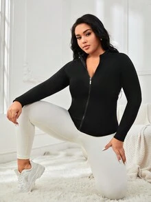 Easithlete 加拉鍊運動夾克 - 黑色 - 查看 4