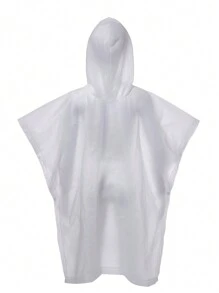 Kids' Rain Poncho For Daily Use - White - View 2