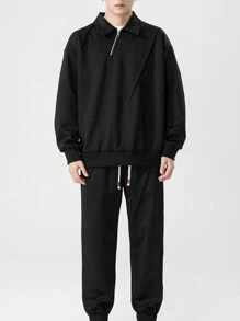 男士兩件套 - 黑色 - 查看 1