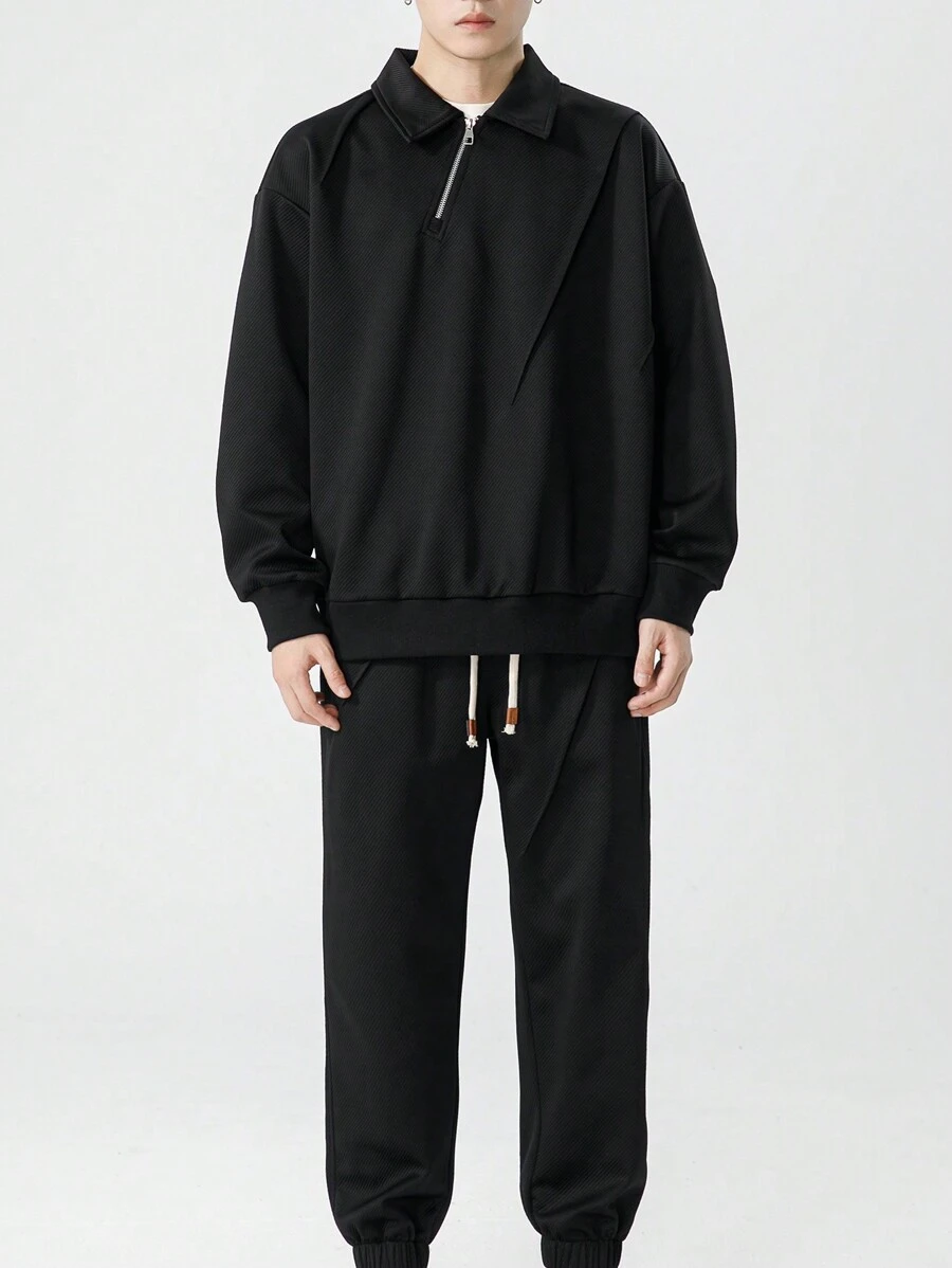 男士兩件套 - 黑色 - 查看 1