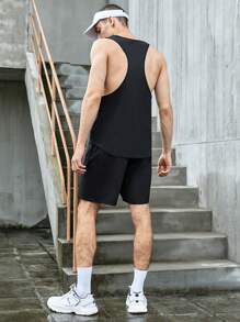Manfinity Sport Corelite Bộ đồ thể thao nam màu trơn, bộ tập luyện, bộ đồ thể thao, bộ đồ tập gym, bộ đồ tập thể dục. - màu đen - Xem 4